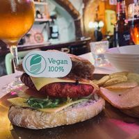 Vegan burguer  at Voodoo Restaurant in Badajoz