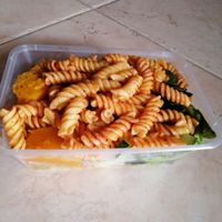 Salad with pasta at The Crowded Bowl - Republic Polytechnic in North Singapore