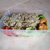 Salad with fried rice at The Crowded Bowl - Republic Polytechnic in North Singapore
