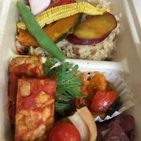 Tempeh today was the main protein in the vegetarian lunch   at Midorie in Tokyo