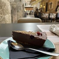 Raw vegan chocolate cake (cashew based)  at Nishta in Dubrovnik