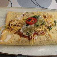 Mexican tortilla with beans and tempeh   at Nishta in Dubrovnik