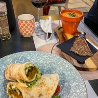Falafel and gazpacho   at Nishta in Dubrovnik