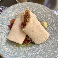 Falafel wrap, iced coffee   at Nishta in Dubrovnik