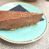 Chocolate raw cake at Nishta in Dubrovnik