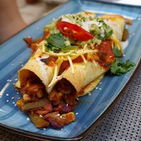 Vegan tempeh burritos at Nishta in Dubrovnik