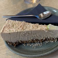 Lime cheesecake with nut biscuit base    at Nishta in Dubrovnik