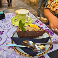 Raw chocolate cheesecake at Nishta in Dubrovnik