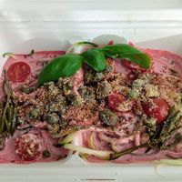 Raw spaghetti at Nishta in Dubrovnik