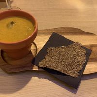 Soup of the day (zucchini and tomatoes)  at Nishta in Dubrovnik