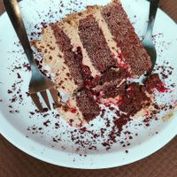 Gâteau chocolat et speculoos at Délices Veggies in Metz