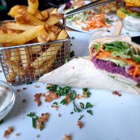 Wrap with fries at Délices Veggies in Metz