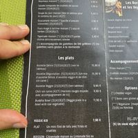 Menu  at Délices Veggies in Metz