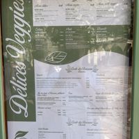 Standard menu  at Délices Veggies in Metz