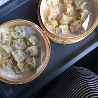 pumpkin and lentil dumplings  at Para Bar in Poznan