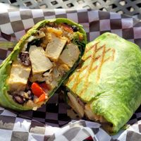 Great Southwest Wrap with tofu. at Stella's in Cle Elum