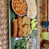 Vegan fry up  at New Leaf Eatery in Siem Reap