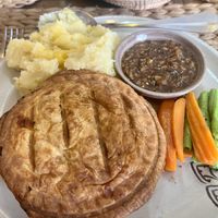 Vegan pie and mash   at New Leaf Eatery in Siem Reap