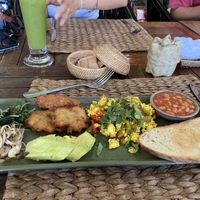 Vegan fry up   at New Leaf Eatery in Siem Reap