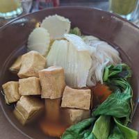 Veggie noodles with tofu at New Leaf Eatery in Siem Reap
