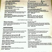 Menu page 1 at New Leaf Eatery in Siem Reap