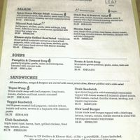 Menu page 2 at New Leaf Eatery in Siem Reap