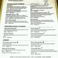 Menu page 3 at New Leaf Eatery in Siem Reap