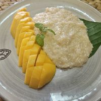 Mango sticky rice at New Leaf Eatery in Siem Reap
