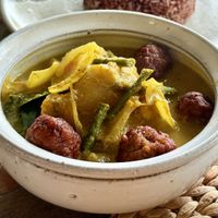 Khmer vegetable curryy  at New Leaf Eatery in Siem Reap