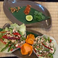 Mushroom larb - yum  at New Leaf Eatery in Siem Reap