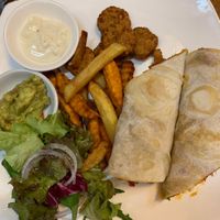 Roasted pepper wrap at New Leaf Eatery in Siem Reap