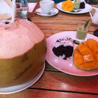 Sticky rice and mango dessert at Marum in Siem Reap