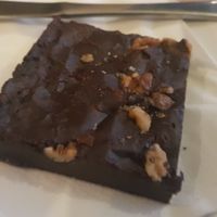 Coffee walnut brownie at Baltzersens in Harrogate
