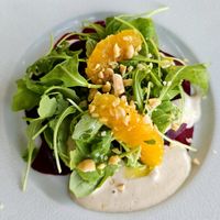 Beetroot carpaccio at Can Domingo in Ibiza