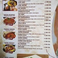 New menu (vegetarian dishes) at Annapurna Indian Restaurant in Dakar