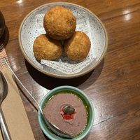 Banana flower croquettes   at Burma Burma in New Delhi