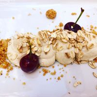 Lemon cream dessert at Il Margutta in Rome