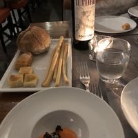 Starter and wine  at Il Margutta in Rome