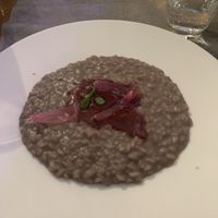 Creamy vegan risotto at Il Margutta in Rome