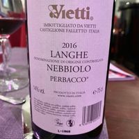 Vietti Langhe DOC Nebbiolo vegan wine at Il Margutta in Rome