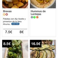 The vegetables have a fish allergen  at Escalones de la Lonja in Valencia