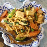 Basil curry with tofu at Thai Cuisine in Boise
