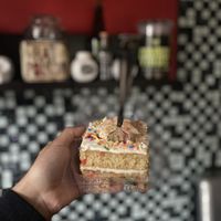 Vegan Birthday Cake Slice Enjoyed at Home 🤪 (Warning: It’s Definitivamente Dulce! Mega Sugar Overload)  at Berkeley Bowl - West in Berkeley