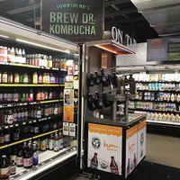 Lots of different brands of kombucha at Berkeley Bowl - West in Berkeley