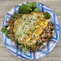 Daily special - vegan loco moco at Morning Brew - Kaka'ako in Honolulu