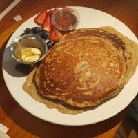 Vegan banana pancakes. at Morning Brew - Kaka'ako in Honolulu
