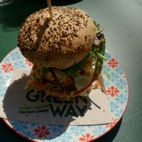 Magic mushroom burger at Greenway in Leuven