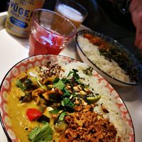 Curry and kumbucha. Verry tasty! at Greenway in Leuven