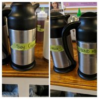 Nut mylk options at BreadHive Bakery & Cafe in Buffalo