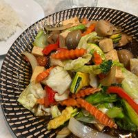 Ginger veg & tofu (extra 3 AUD) stir fry  at Imm Thai Cafe in Cairns